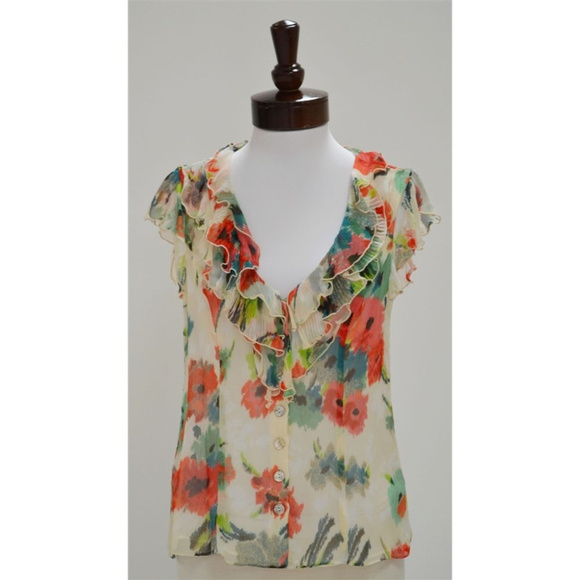 NEW Nanette Lepore Fluttering Top Silk Blouse NWOT - Picture 4 of 8